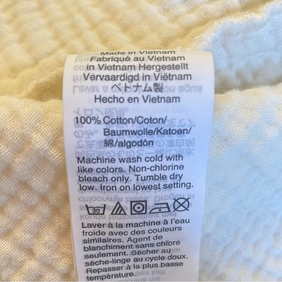 MADEWELL Cream Gauze V Neck Short Sleeve Top - Picture 7 of 9